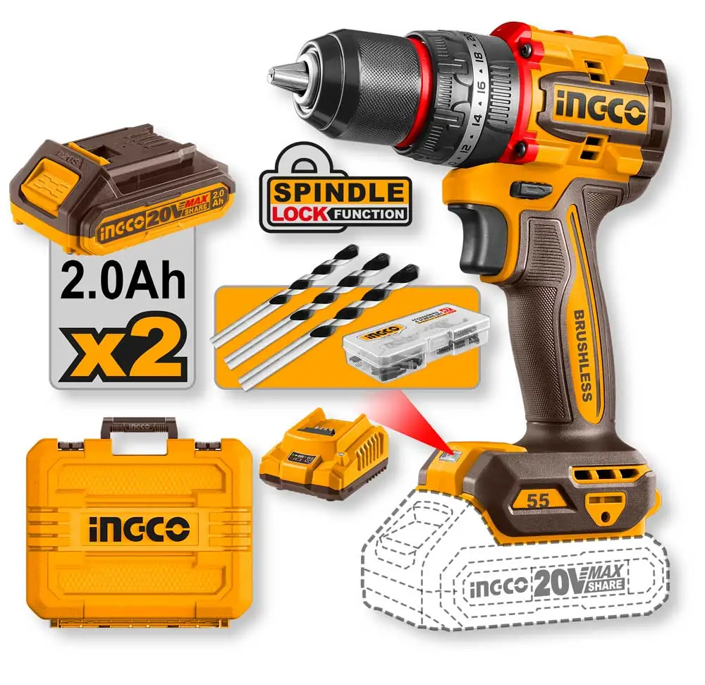 ELETTROUTENSILI TRAPANO PERCUSS.20V C/2BAT 2AH+CAR. Elettroutensili TRAPANO PERCUSS.20V C/2BAT 2AH+CAR. Elettroutensili