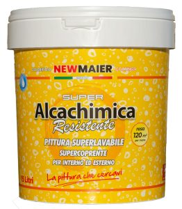 ALCACHIMICA TAPPO GIALLO IDROPITTURA LAVABILE BIANCA LT. 5 Alcachimica