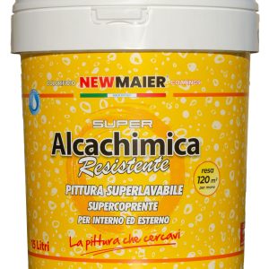 ALCACHIMICA TAPPO GIALLO IDROPITTURA LAVABILE BIANCA LT. 5 Alcachimica